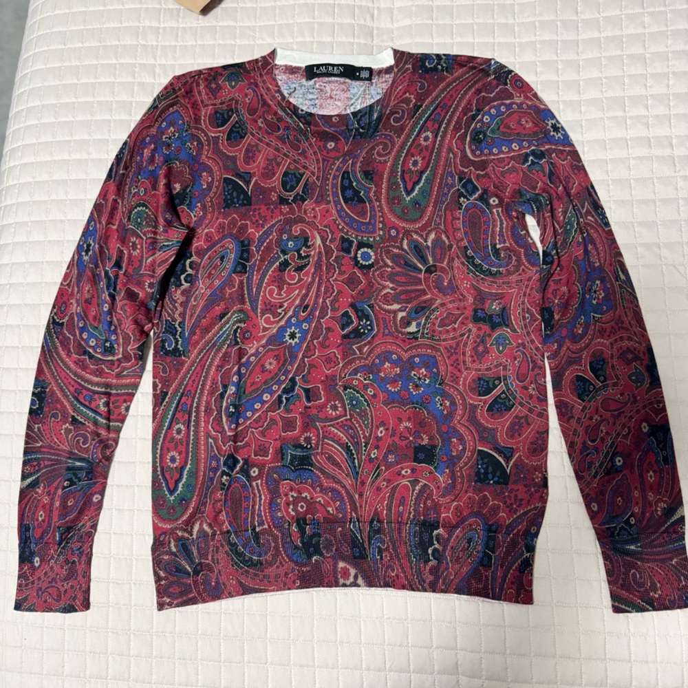 Ralph Lauren Multicolor Paisley Top